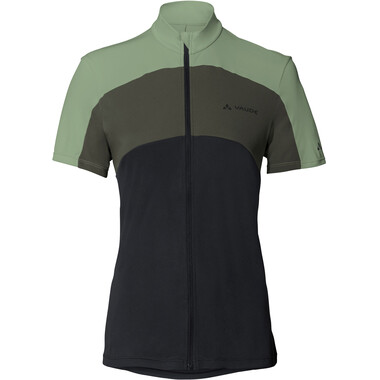 VAUDE MATERA ZIP LONG Women's Short-Sleeved Jersey Black/Green 2023 0
